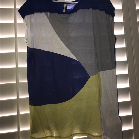 Calvin Klein Jeans Abstract Sheer Blouse. - Picture 3 of 3